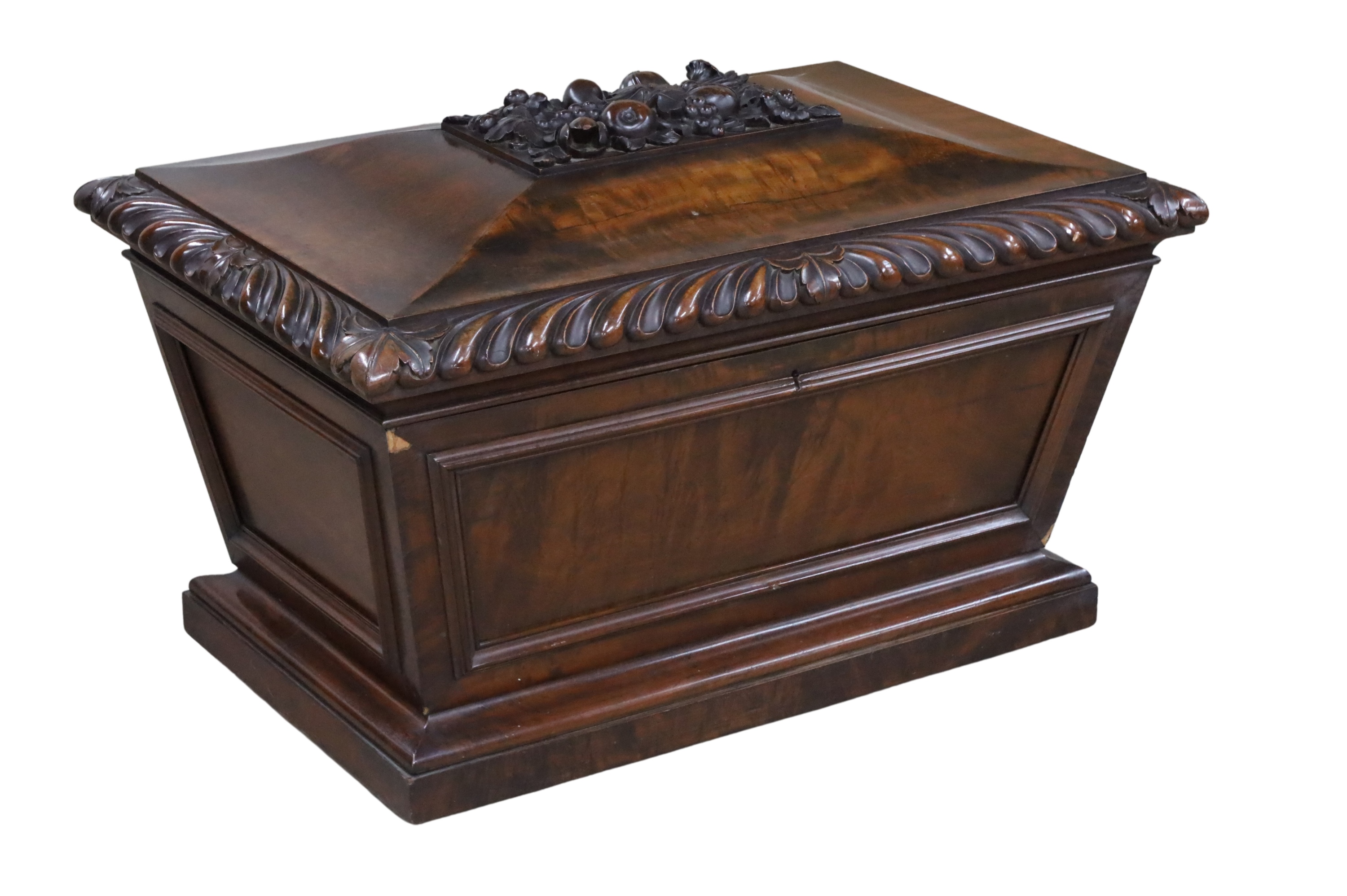 ENGLISH MAHOGANY WINE SARCOPHAGUS