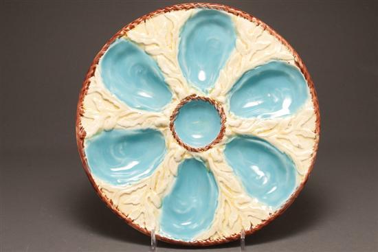 English majolica oyster plate,