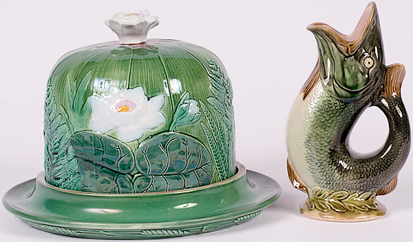 English Majolica Wall Shelf Plus