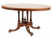 ENGLISH MARQUETRY INLAID LOO T