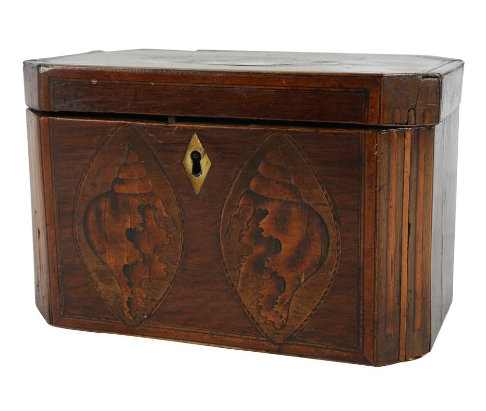 ENGLISH MARQUETRY TEA CADDYthe