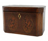 ENGLISH MARQUETRY TEA CADDYthe
