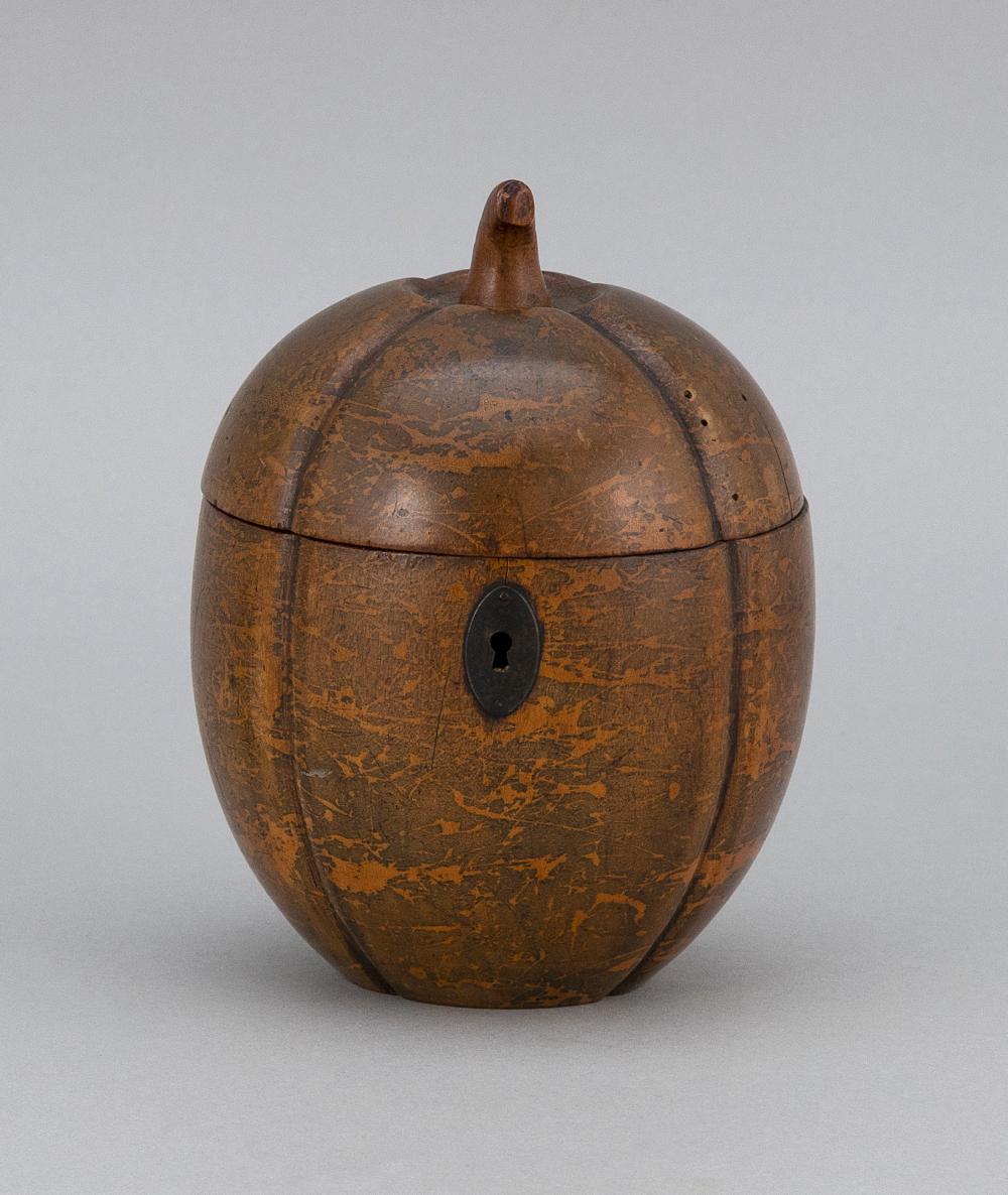 ENGLISH MELON-FORM TEA CADDY