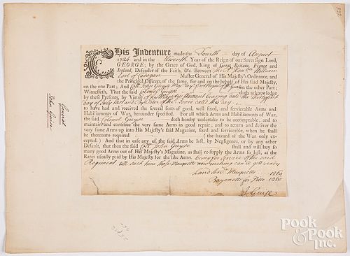 ENGLISH MILITARY INDENTURE, DATED