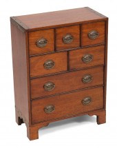 ENGLISH MINIATURE SEVEN-DRAWER