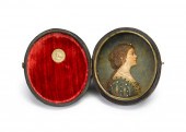 English miniature wax portrait