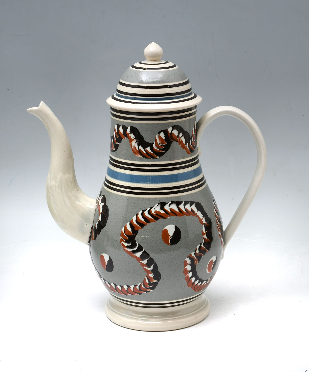 ENGLISH MOCHA WARE COFFEE POT: