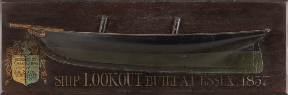 ENGLISH MOUNTED HALF HULL MODEL