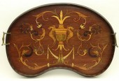 ENGLISH MULTI-WOOD INLAID SERV