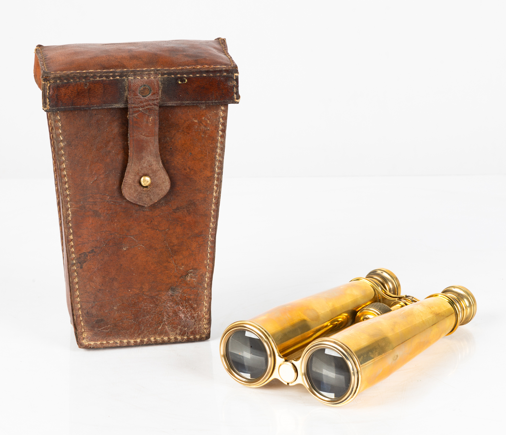 ENGLISH NAVAL BRASS BINOCULARS