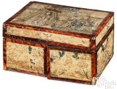 ENGLISH NEEDLEWORK CASKET, MID