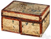 ENGLISH NEEDLEWORK CASKET, MID