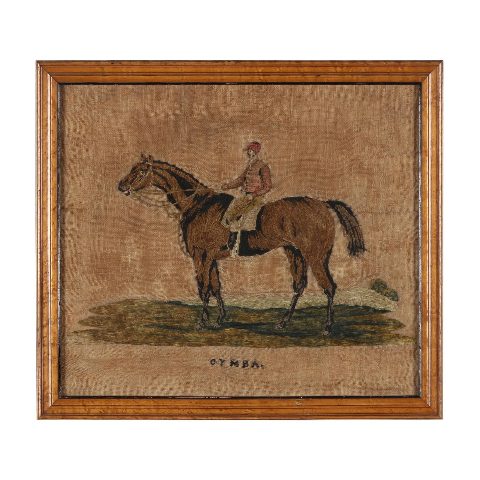ENGLISH NEEDLEWORK OF RACEHORSE 