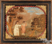 ENGLISH NEEDLEWORK PICTURE, CA