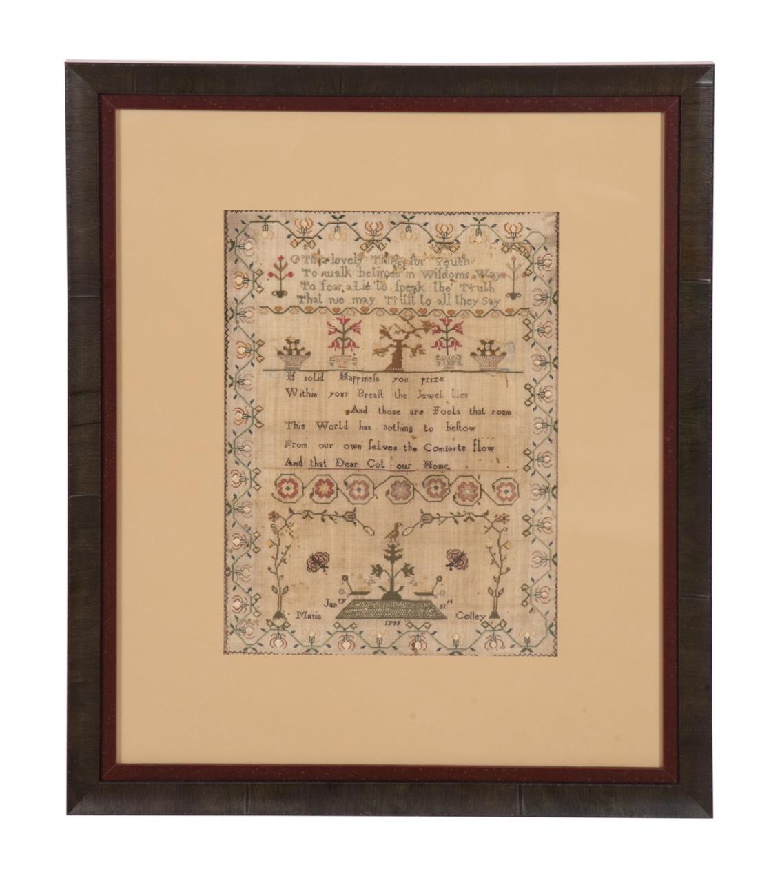 ENGLISH NEEDLEWORK SAMPLER WITH