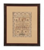 ENGLISH NEEDLEWORK SAMPLER WIT