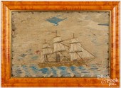 ENGLISH NEEDLEWORK WOOLY SHIP
