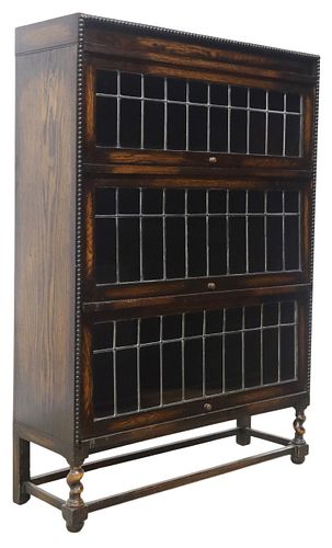 ENGLISH OAK &AMP; LEADED GLASS