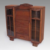 ENGLISH OAK ART DECO SECRETARY
