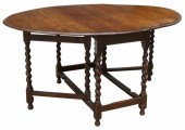ENGLISH OAK BARLEY TWIST DROP-