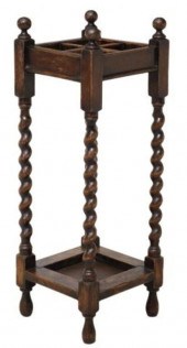 ENGLISH OAK BARLEY TWIST UMBRE