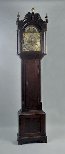 ENGLISH OAK BARLOW BRASS DIAL