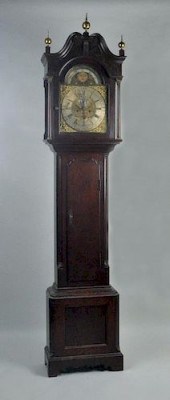 ENGLISH OAK BARLOW BRASS DIAL