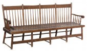 ENGLISH OAK BENCH 18th c. Spin