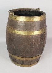 ENGLISH OAK BRASS BOUND SHIP'S