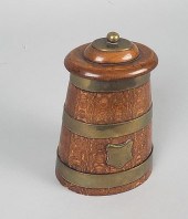 ENGLISH OAK BRASS BOUND TOBACC