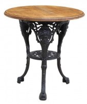ENGLISH OAK & CAST IRON PUB TA