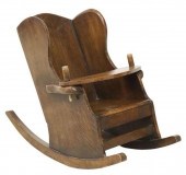 ENGLISH OAK CHILD'S ROCKING WI