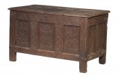 ENGLISH OAK COFFER 17th c. Joi