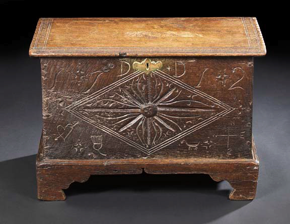 English Oak Coffer,  late 18th