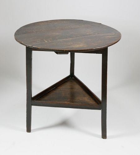 ENGLISH OAK CRICKET TABLE, EARLY