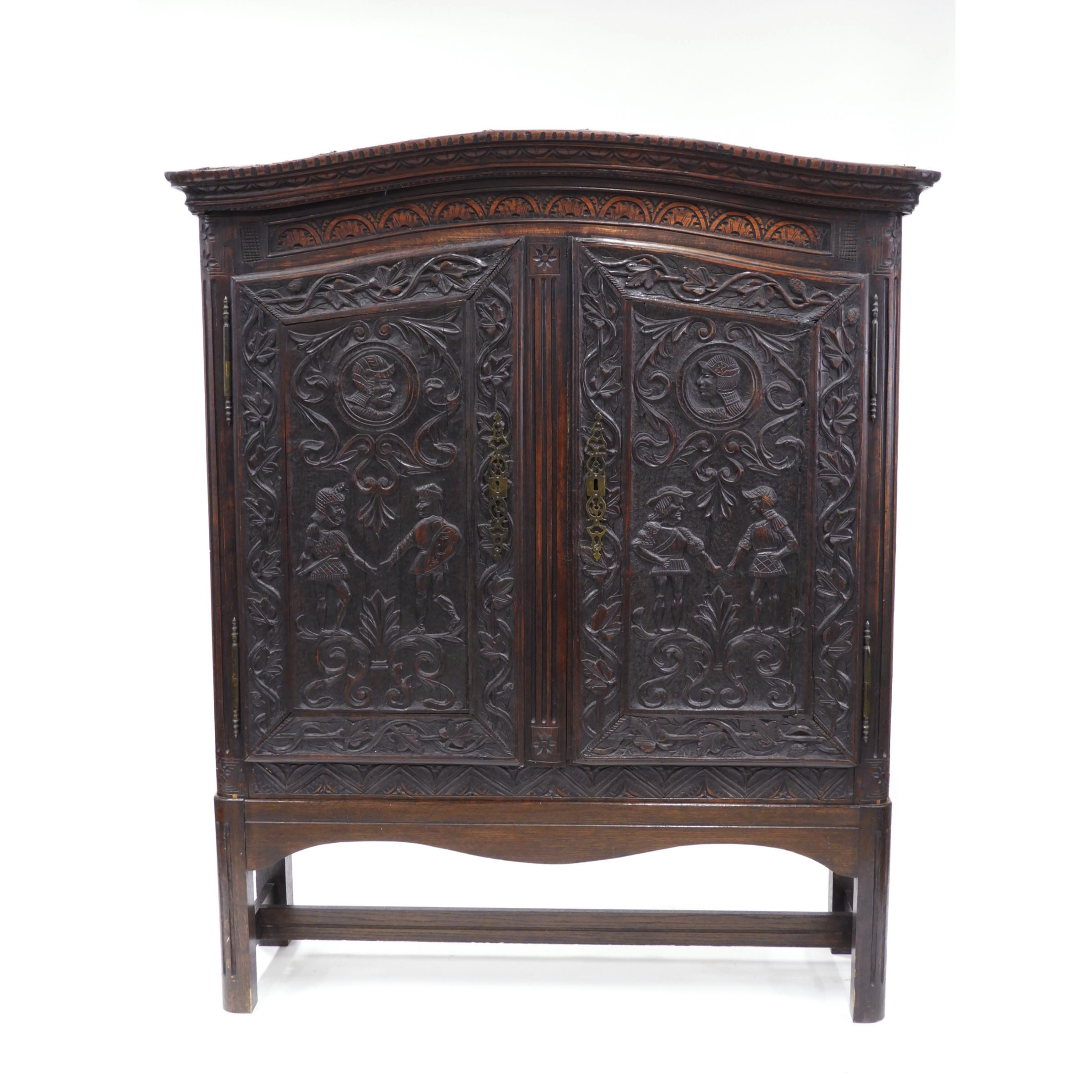 English Oak Cupboard on Stand, 17th