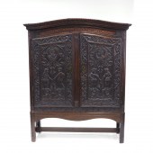 English Oak Cupboard on Stand,