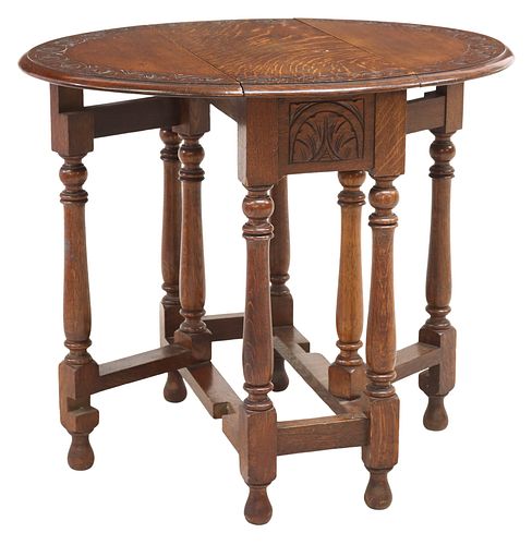 ENGLISH OAK DROP-LEAF GATELEG