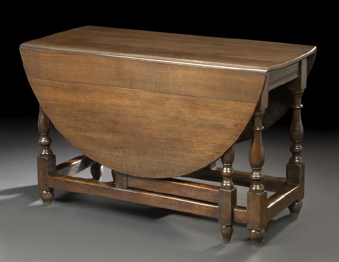 English Oak Drop-Leaf Table,  early