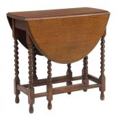 ENGLISH OAK DROP-SIDE TABLE WI