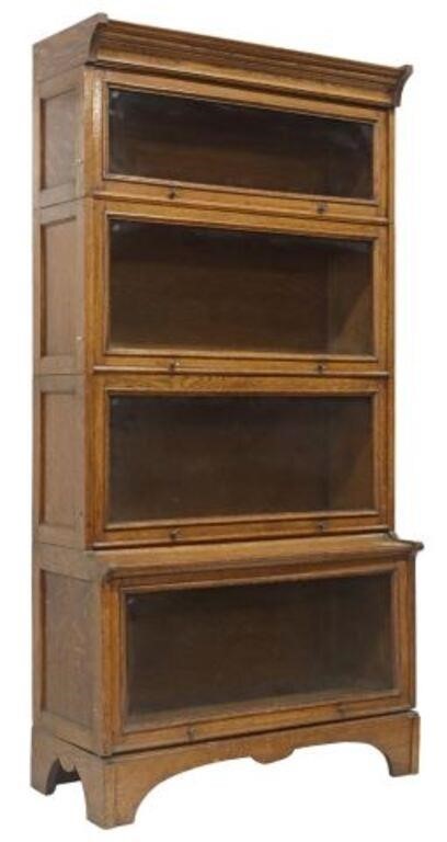ENGLISH OAK FOUR-STACK BARRISTER