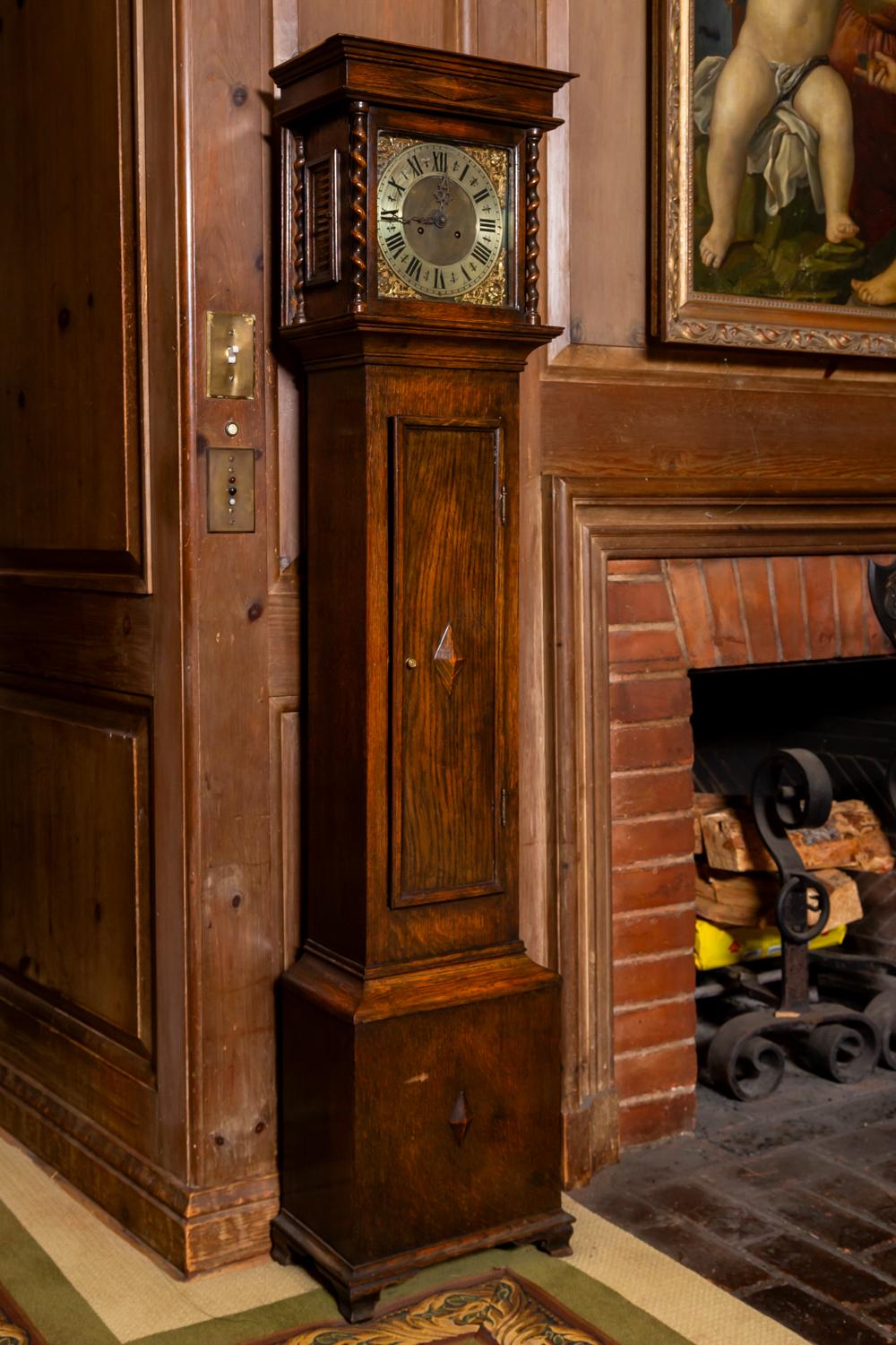 ENGLISH OAK GRANDMOTHER TALL CASE