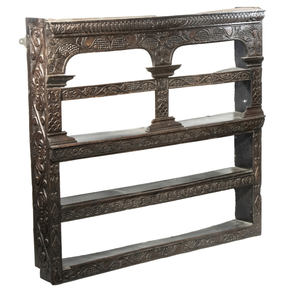 ENGLISH OAK HANGING SHELF UNIT