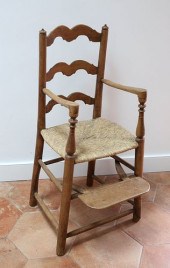 ENGLISH OAK LADDER BACK RUSH S