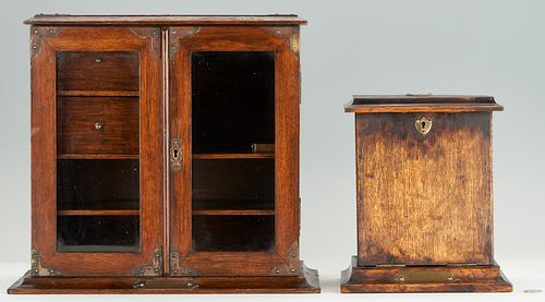 ENGLISH OAK LETTER BOX & BANK
