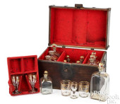 ENGLISH OAK LIQUOR CASE, CA. 1