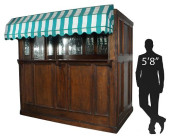 ENGLISH OAK MIRRORED BACK PUB