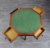 ENGLISH OAK OCTAGONAL GAME TAB