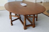 ENGLISH OAK OVAL GATE LEG DROP