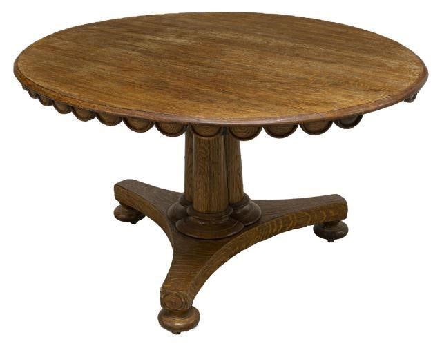 ENGLISH OAK PEDESTAL TABLE